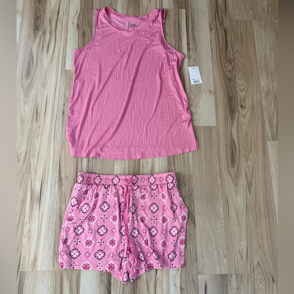 Croft & Barrow pink 2 piece pajama set size small